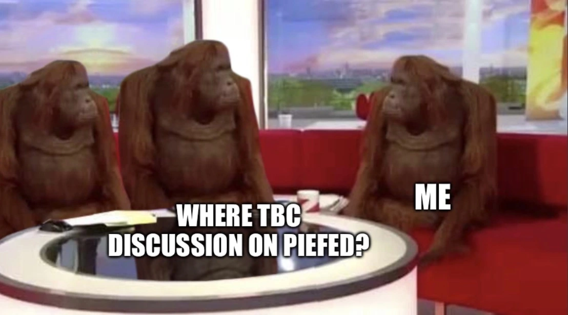 Where orangutans on red coaches. “Me” “Where tbc discussion on Piefed”