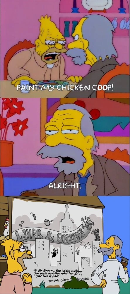 Chester vs Grampa with a friendship finisher