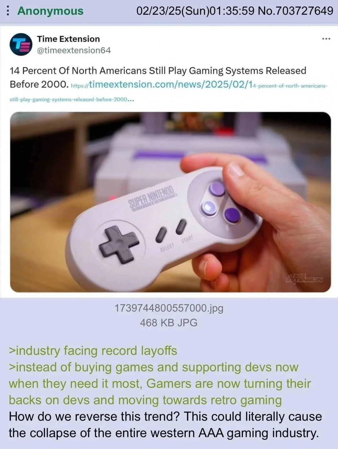Anon is worried about AAA sales