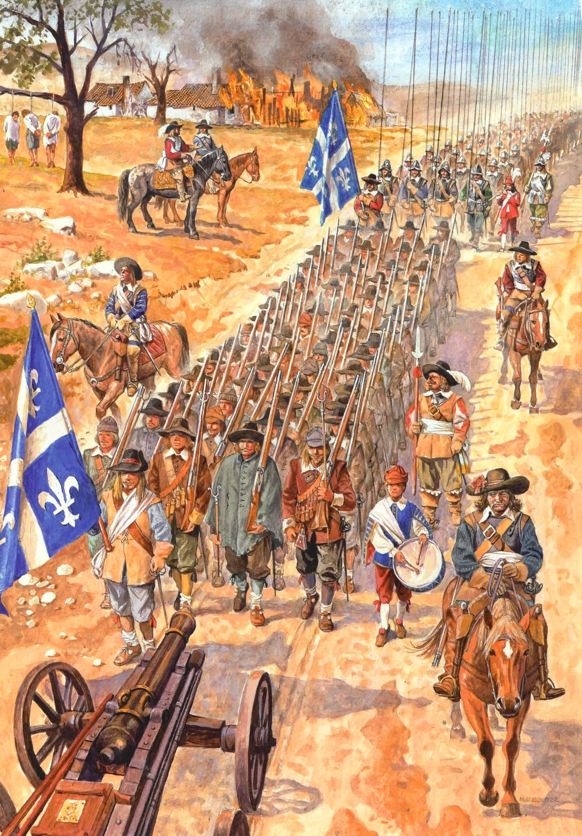 French Royal Army on the march, mid-17th century AD