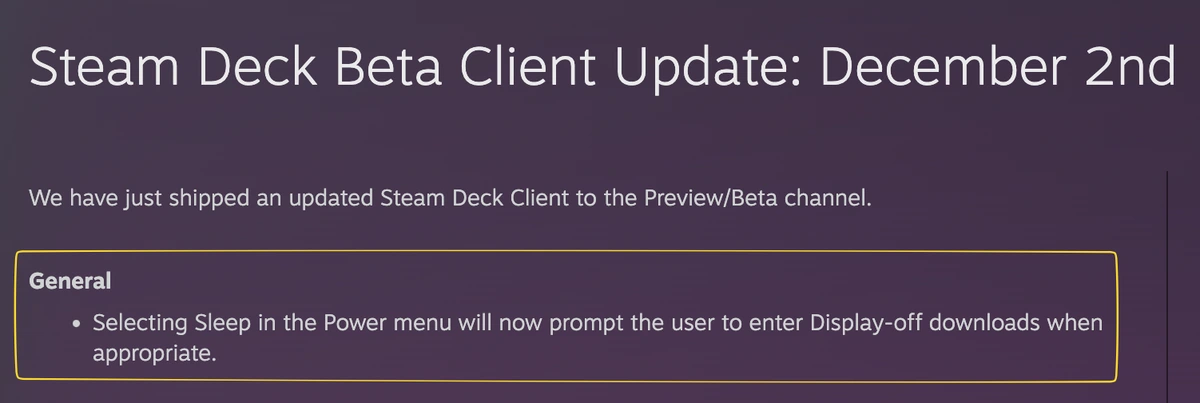 SteamOS Beta debuts display-off downloads.